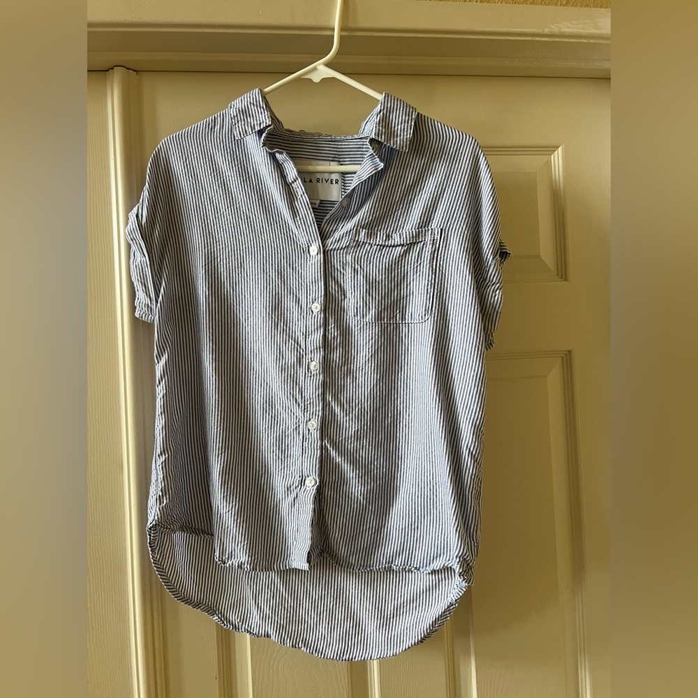 Blue Striped Women's Blouse